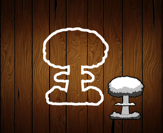Atomic Nuclear Bomb Mushroom Cloud Cookie Cutter