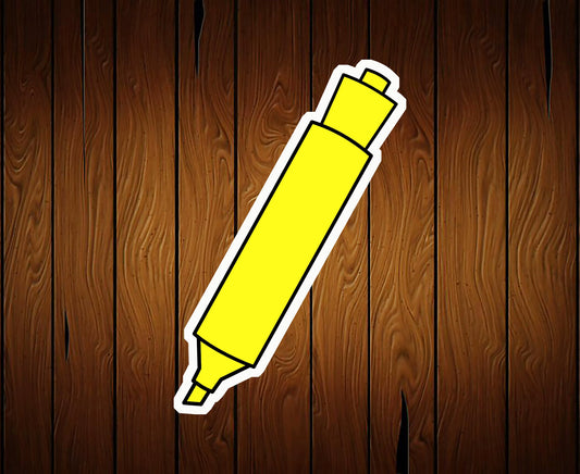 Yellow Highlighter Marker Cookie Cutter