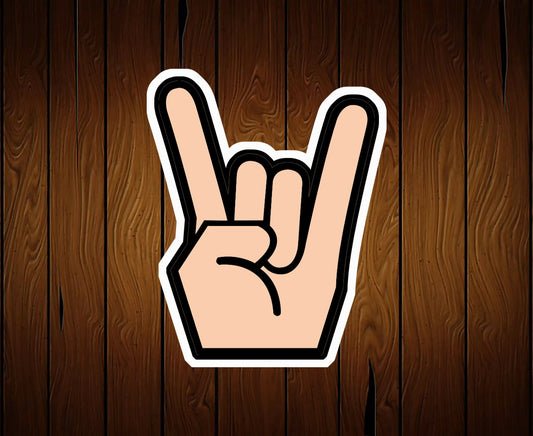 Rock on Hand Horn Sign Cookie Cutter