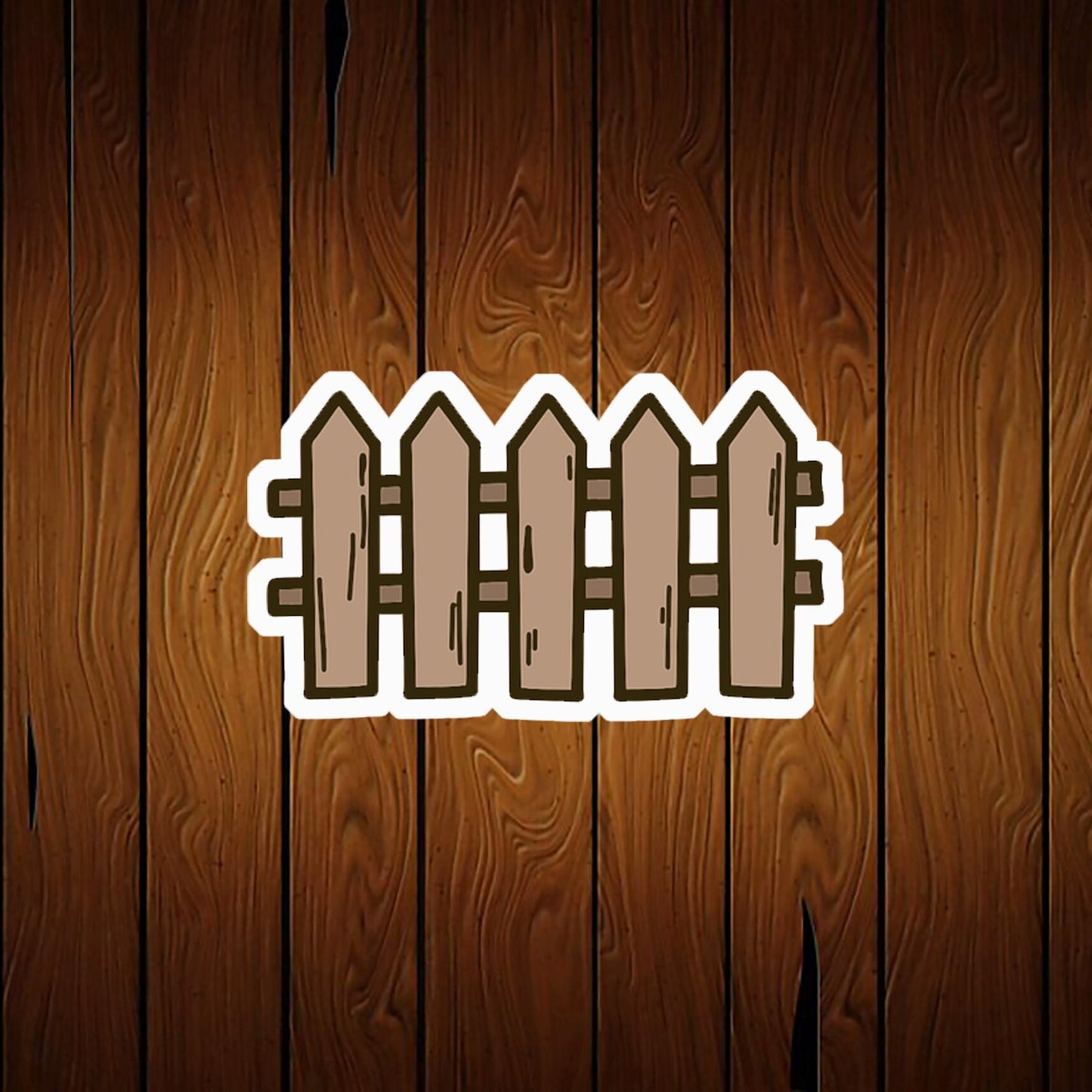 Wood Wooden Picket Fence Cookie Cutter