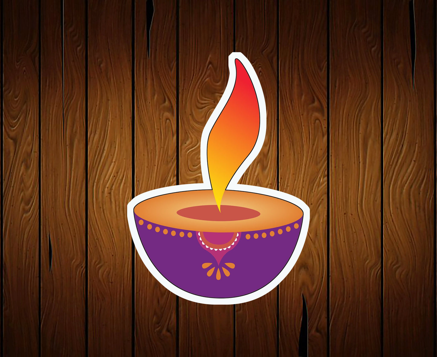 Diya Diwali Oil Lamp Cookie Cutter