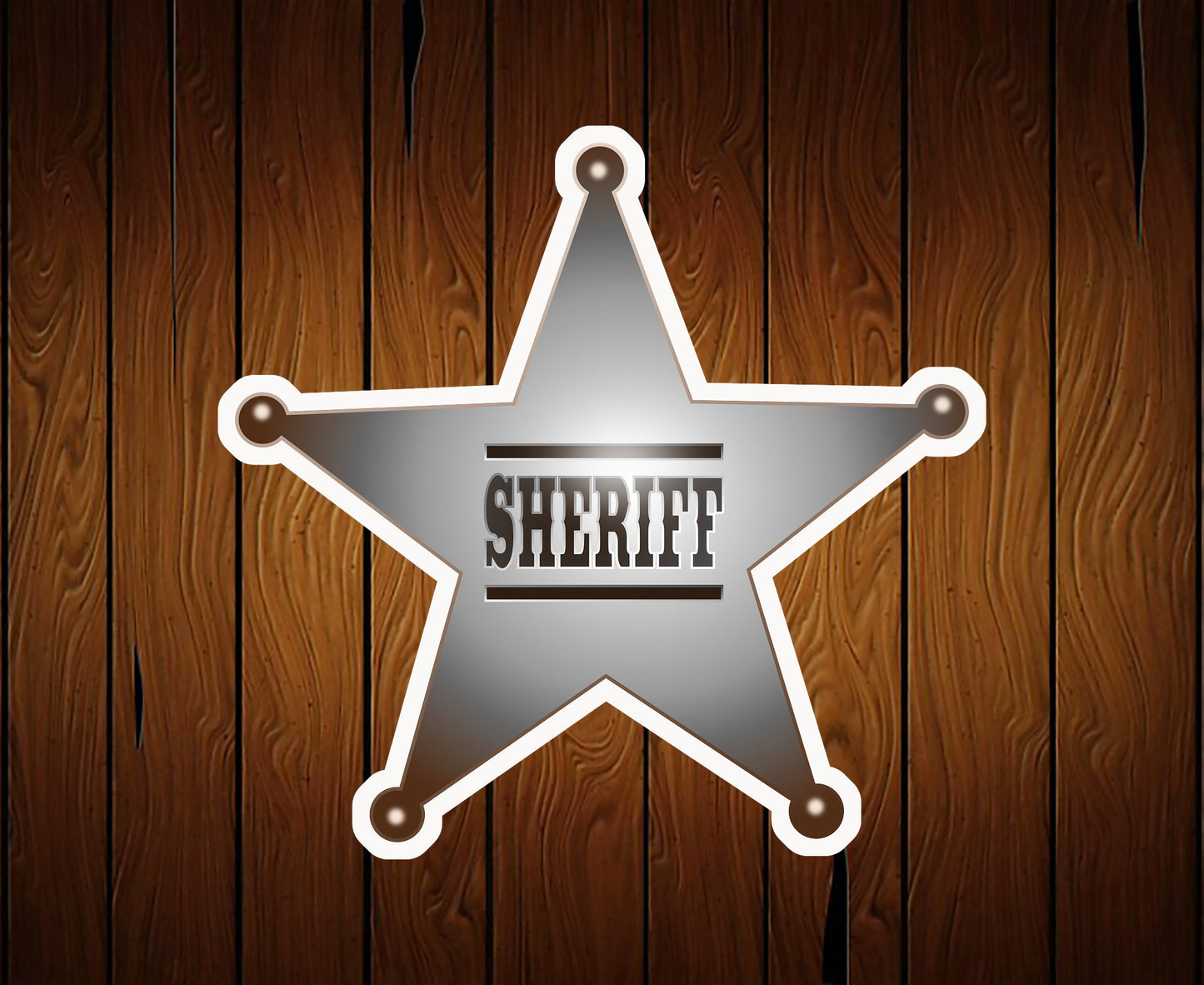 Police Sheriff Badge Cookie Cutter 1